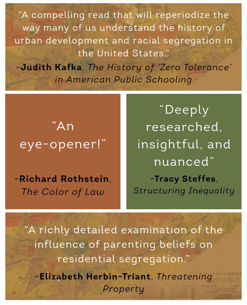 Blurbs by Judith Kafka, Richard Rothstein, Tracy Steffes, and Betsy Herbin-Triant. Full text can be found at the UNC Press website: https://uncpress.org/book/9781469684949/good-parents-better-homes-and-great-schools/