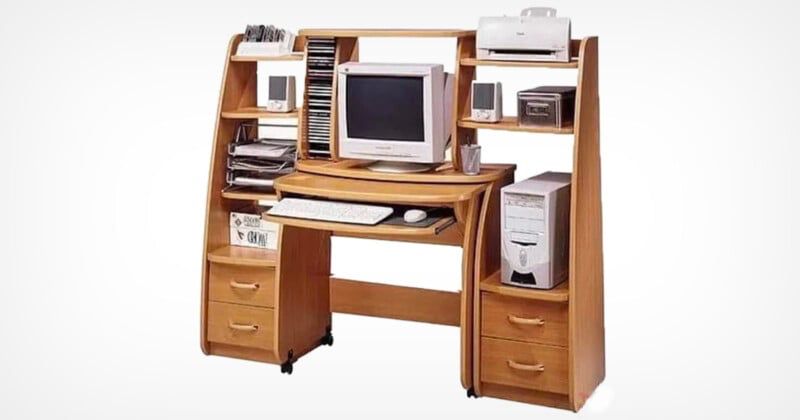 The ultimate computer workstation/desk from the 1990s