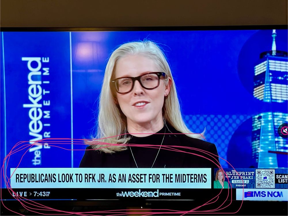 CNN Chyron- “REPUBLICANS LOOK TO RFK JR. AS AN ASSET FOR THE MIDTERMS.” 