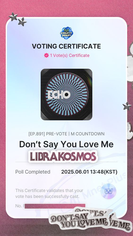 Vote for Jin's "Don't Say You Love Me" for the M Countdown Pre-Vote! We do not currently have the lead! #Jin_Echo   

🗳️ 5x per device 
🗳️ on the Mnet Plus app