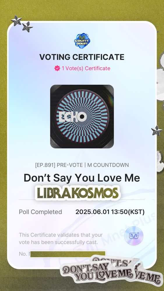 Vote for Jin's "Don't Say You Love Me" for the M Countdown Pre-Vote! We do not currently have the lead! #Jin_Echo   

🗳️ 5x per device 
🗳️ on the Mnet Plus app