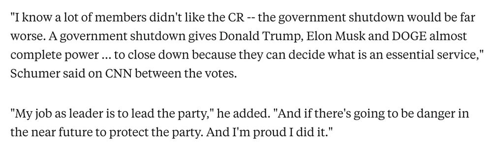 Quote from after the continuing resolution vote earlier this year: 