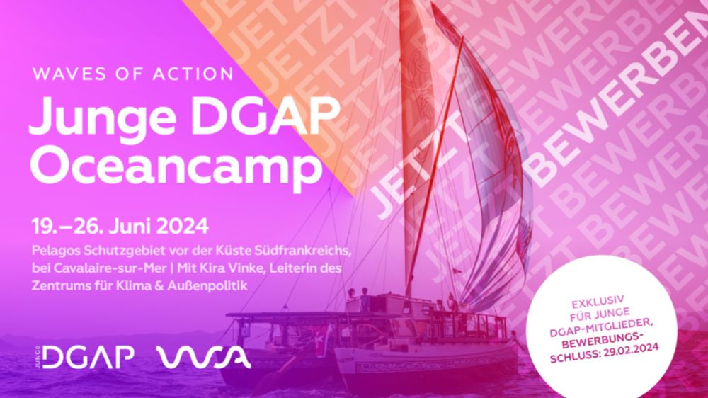 Segeltörn nach Südfrankreich: Ausschreibung für das „Junge DGAP Oceancamp 2024: Waves of Action“