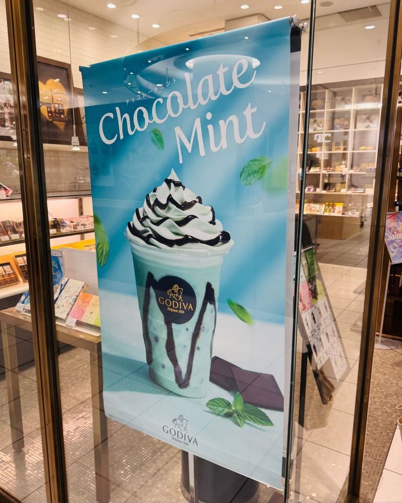 チョコレート ミント ショコリキサーのポップ（ゴディバ店頭）