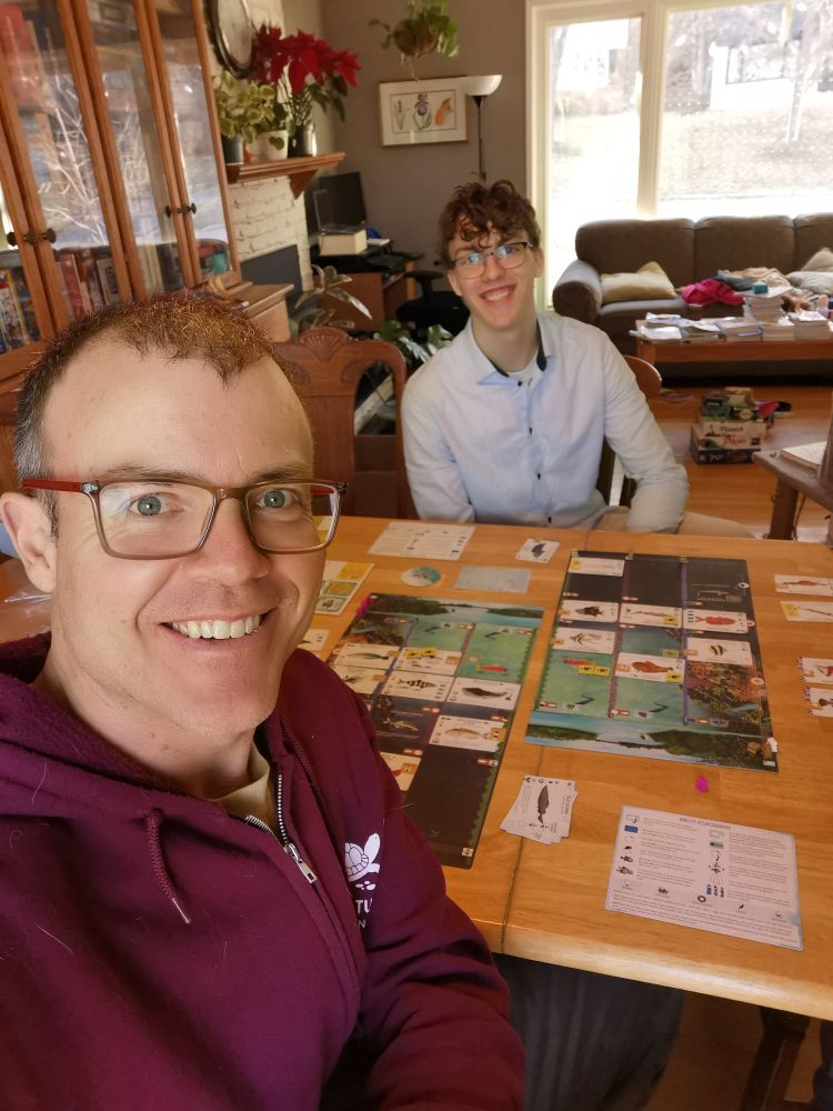 Me and my son playing Finspan.