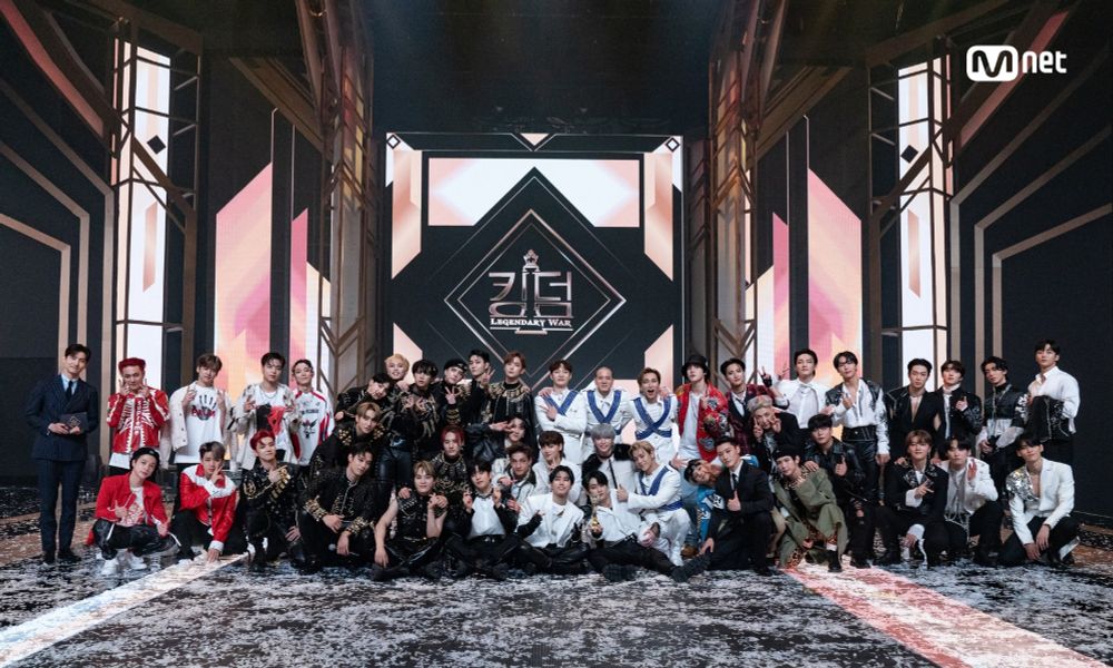 Members of BTOB, Ateez, Stray Kids, SF9, iKon, and THE BOYZ from Kingdom: Legendary War