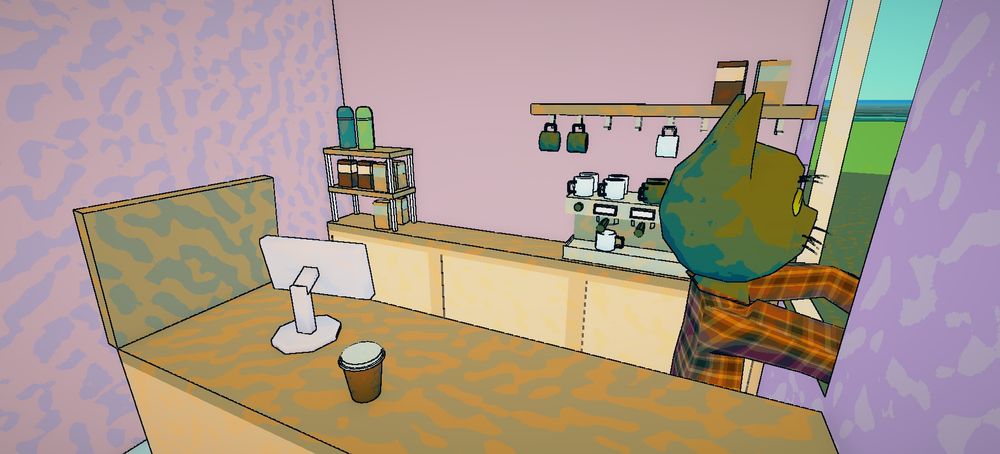 a cat running a cafe