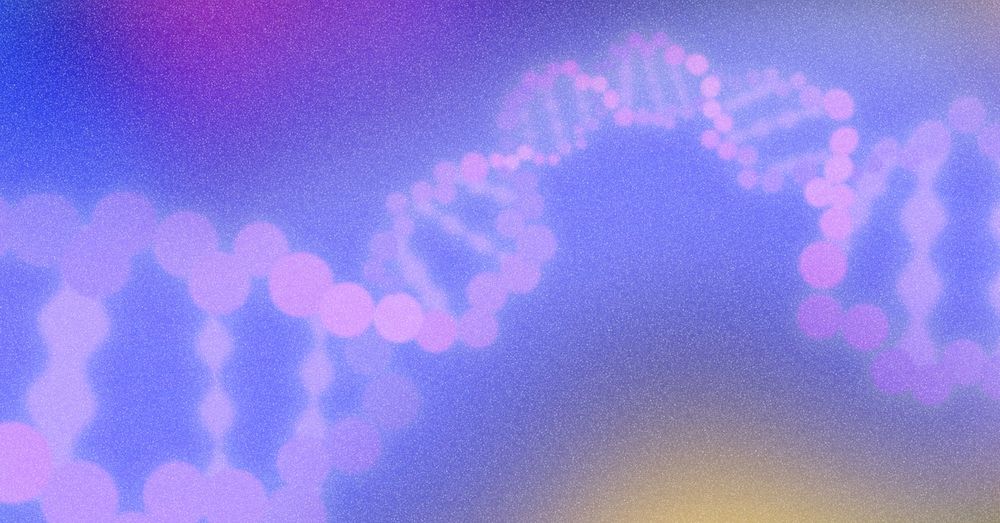 a glowy, double-stranded DNA molecule