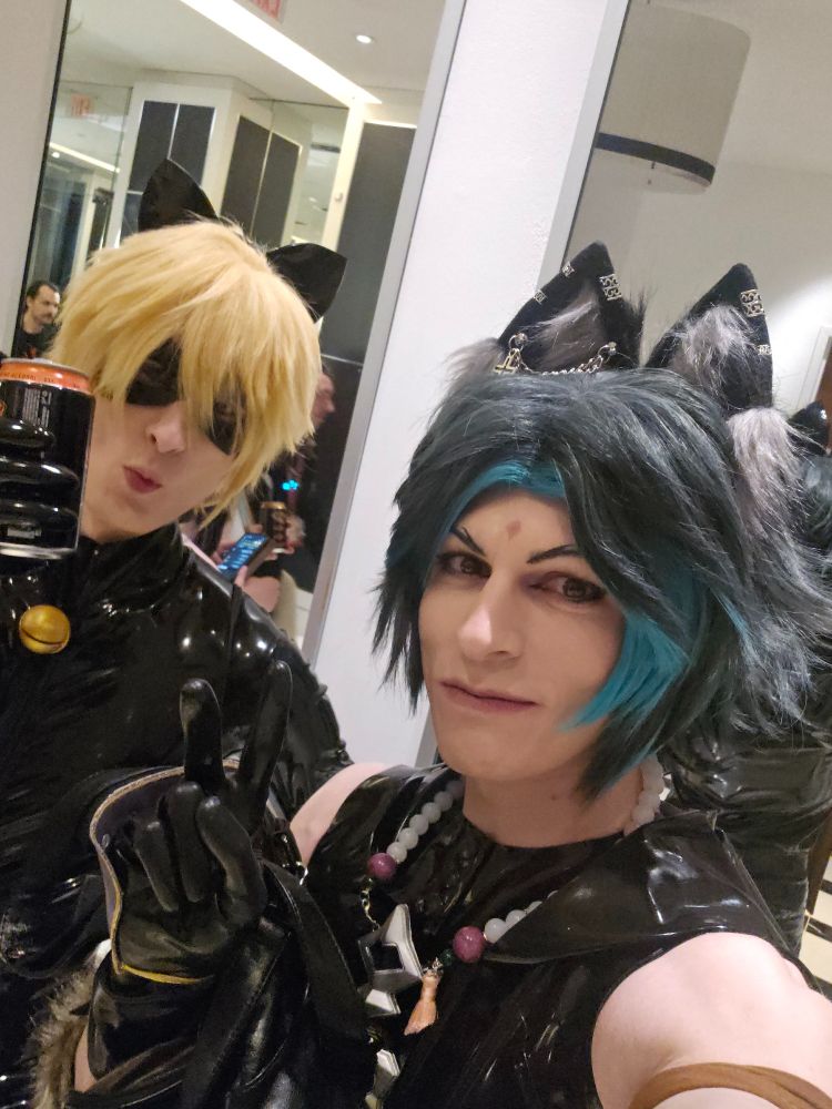 Two rubber sloots partying hard mere meters away from the gazebo. 