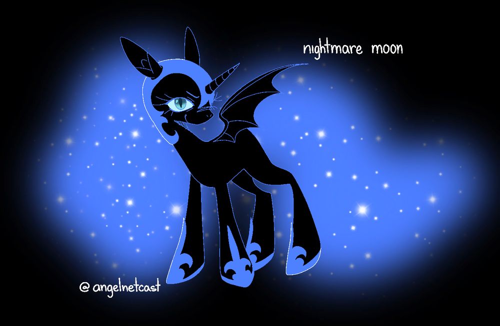 a drawing of nightmare moon