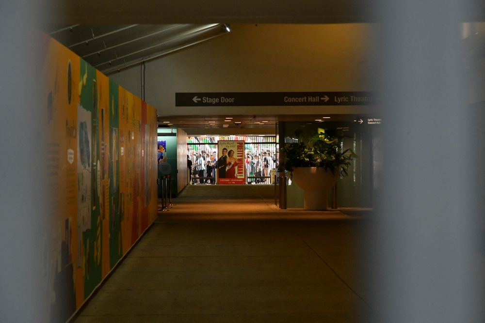 Peek of the protest through QPAC