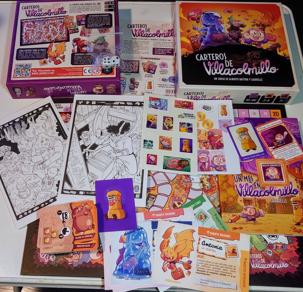 Contenido del combo de Comic y Juego de tablero de "Asalto al Castillo" de la excelente Laurielle