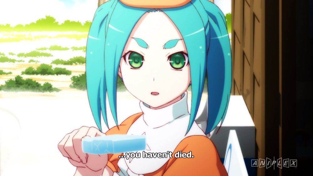 Yotsugi Ononoki: "...you [Koyomi Araragi] haven't died." - Monogatari Series Second Season Episode 7