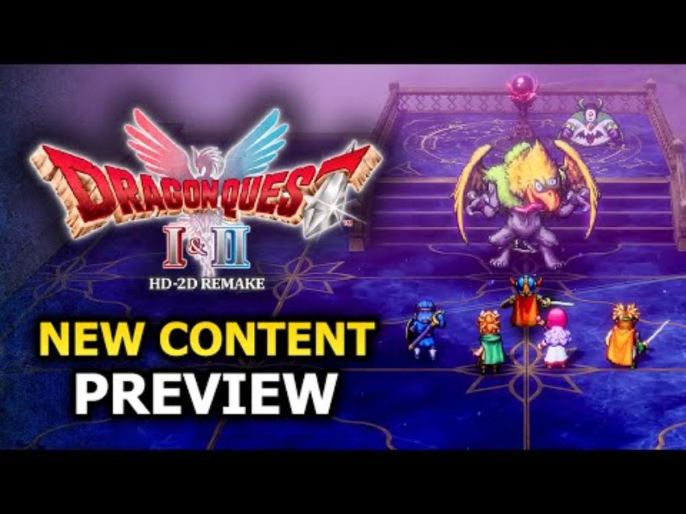 NEW CONTENT Coming To DRAGON QUEST 1 & 2 HD-2D Remake (Preview Gameplay)