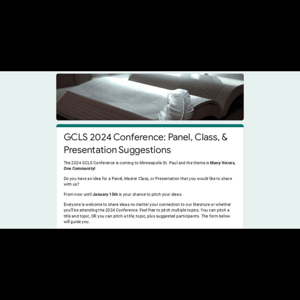 GCLS 2024 Conference: Panel, Class, & Presentation Suggestions