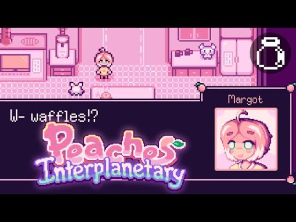 Cute VN-like game about a girl dealing with Anxiety! | Peaches Interplanetary - Empty Bottle Plays
