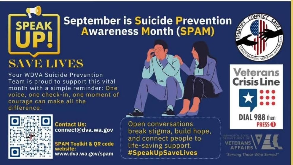 Speak up! September is Suicide Prevention Awareness Month (spam)
