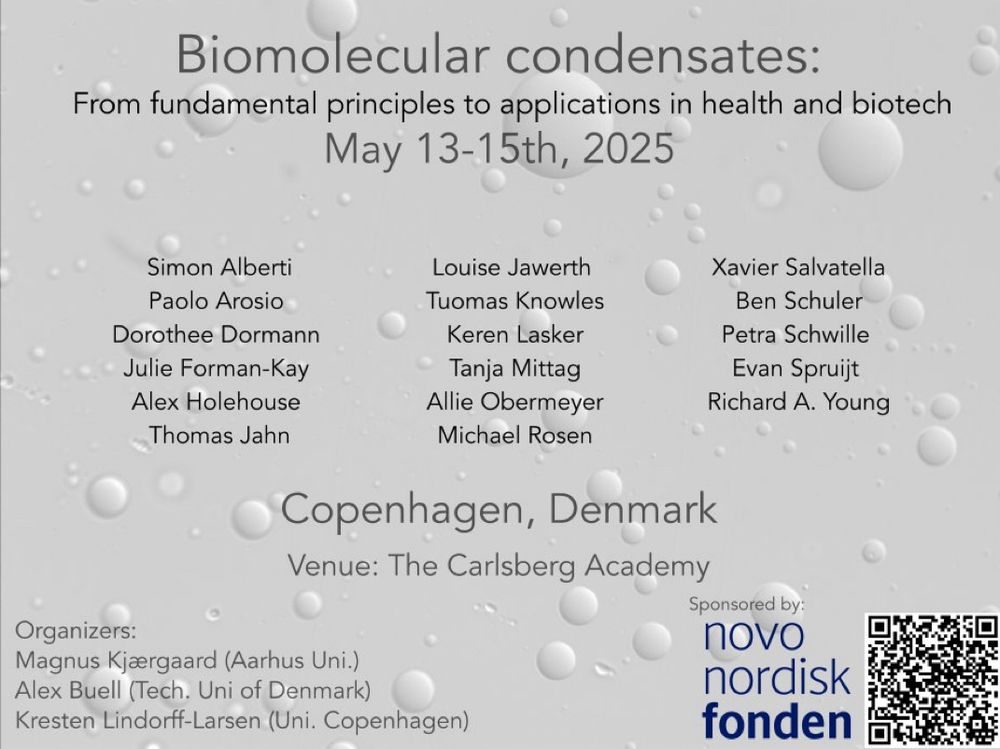 Flyer for the meeting including a list of speakers