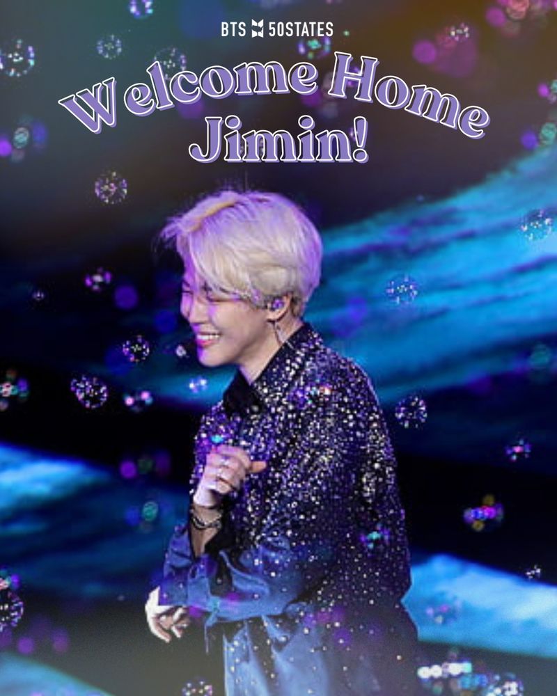 Welcome Home Jimin poster. 