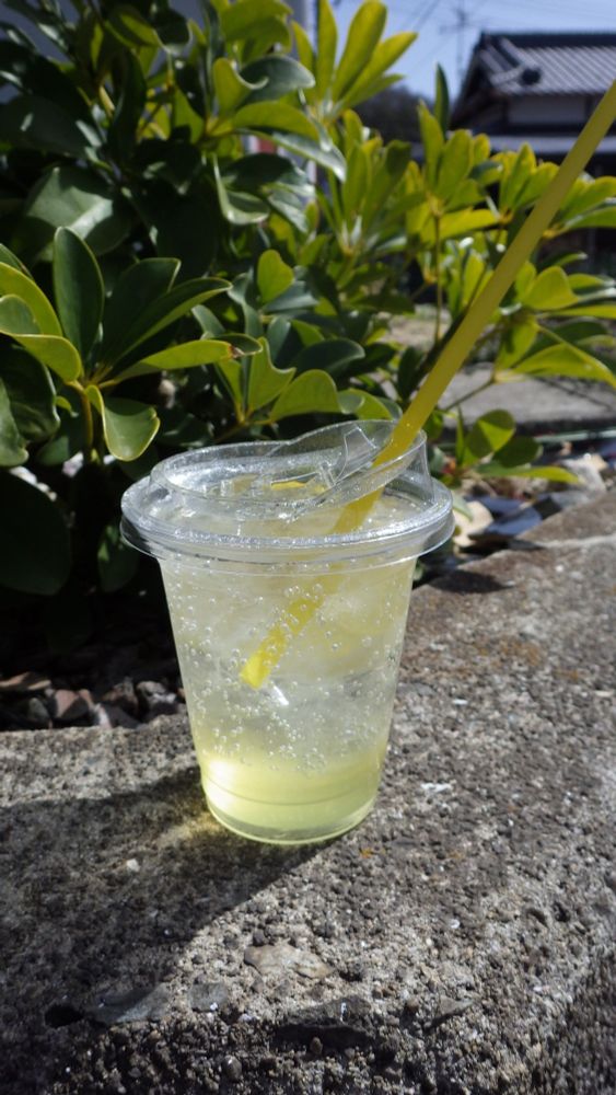 愛媛県大三島でいただいたレモネード。甘さが丁度良くて最高！！