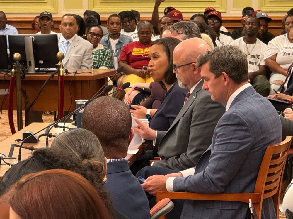 D.C. Mayor Muriel Bowser and Washington Commanders officials had a chance to make a case for the deal that would bring the team a new stadium at the RFK site.