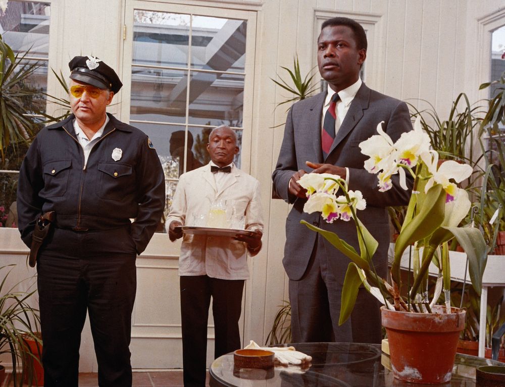 Rod Steiger and Sidney Poitier as law enforcement officers in "In the Heat of the Night."