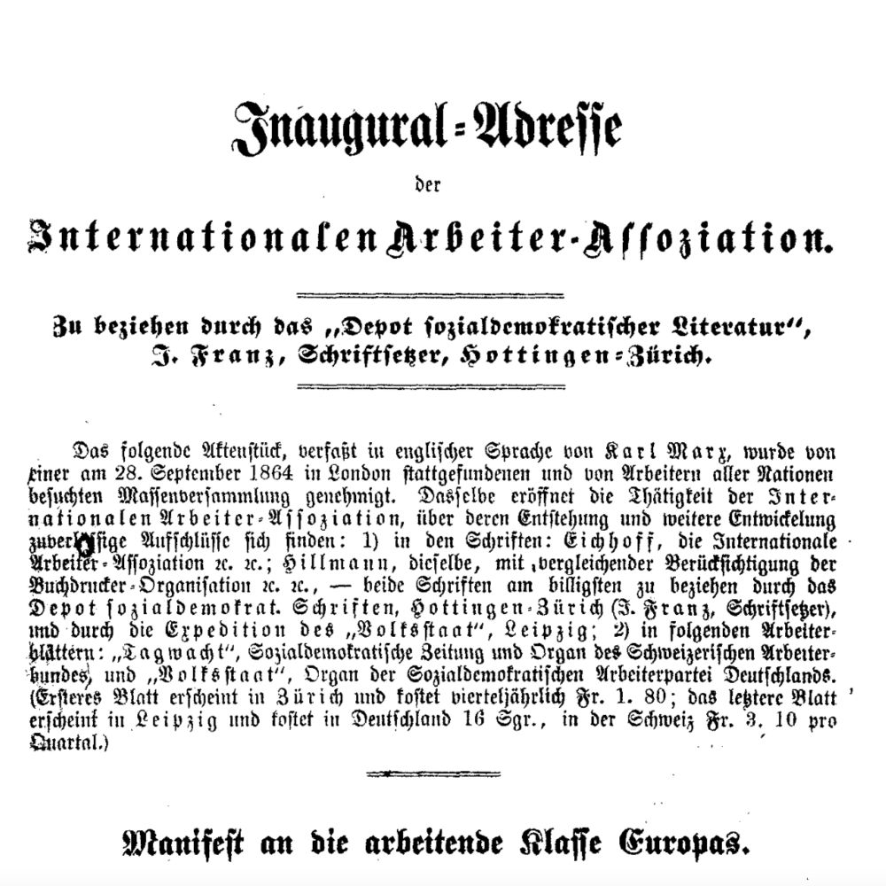 160 Jahre Erste Internationale: Zwischen Emanzipation und Spaltung - Tagebuch