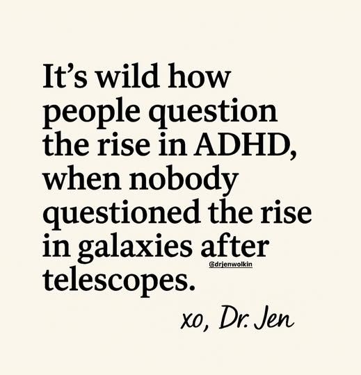 Text saying ADHD isn't an epidemic.