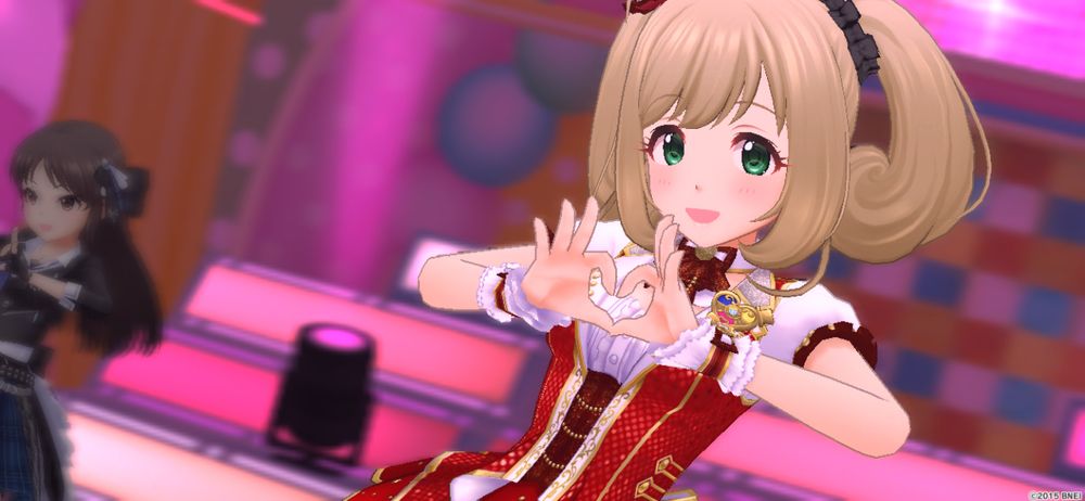 かわいいよね、かわいい。
後ろにチラ見えしている橘も大好きです。
デレステ始めた直後くらいから、この二人はずっとユニットにいてるかも。