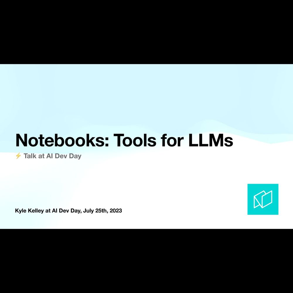 Notebooks: Tools for LLMs