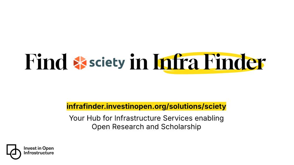 Image with text that describes where to find Sciety on the Infrafinder