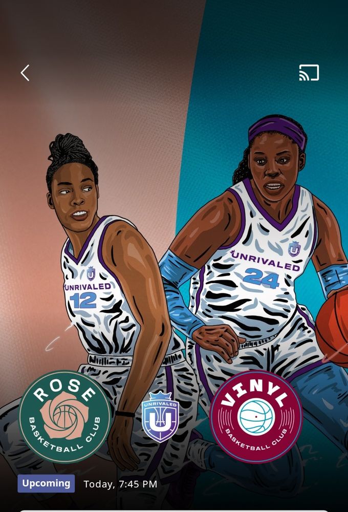 Unrivaled basketball game tonight at 8:15pm with 7:45pm pregame on Max. Rose vs Vinyl clubs.
