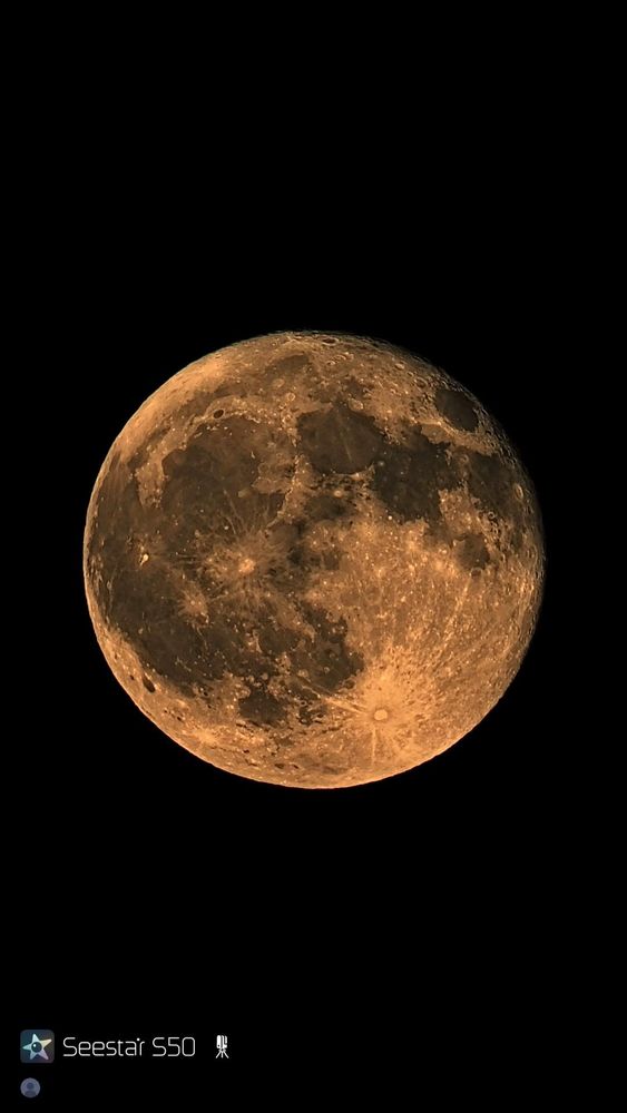 Close photo of the full moon showing lots of surface detail.