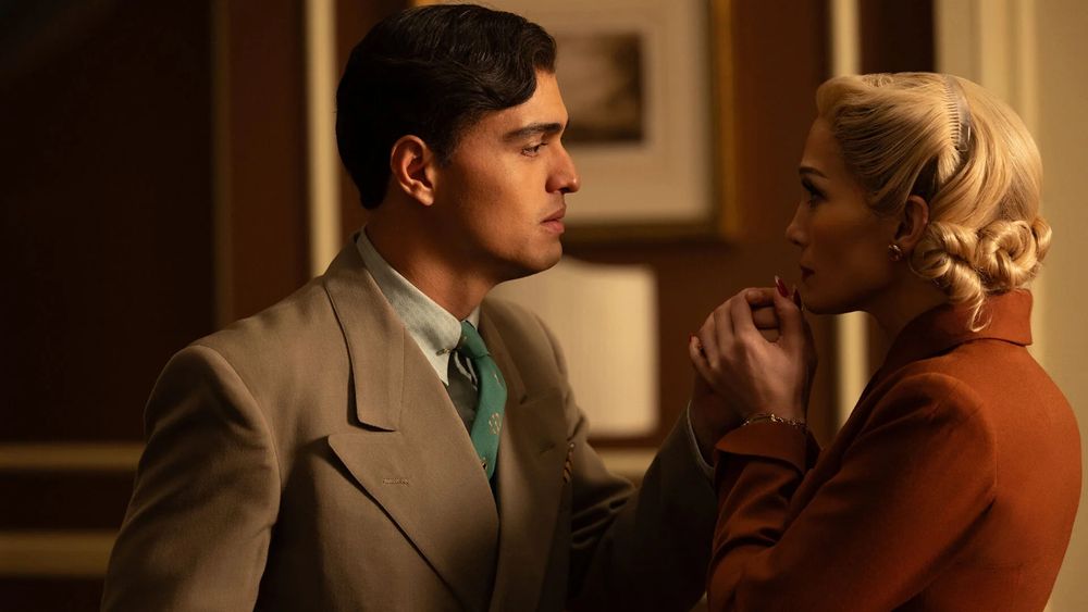 USC alum Tonatiuh (left) and Jennifer Lopez star in Kiss of the Spider Woman, out in theaters this week. (Photo courtesy of Roadside Attractions)