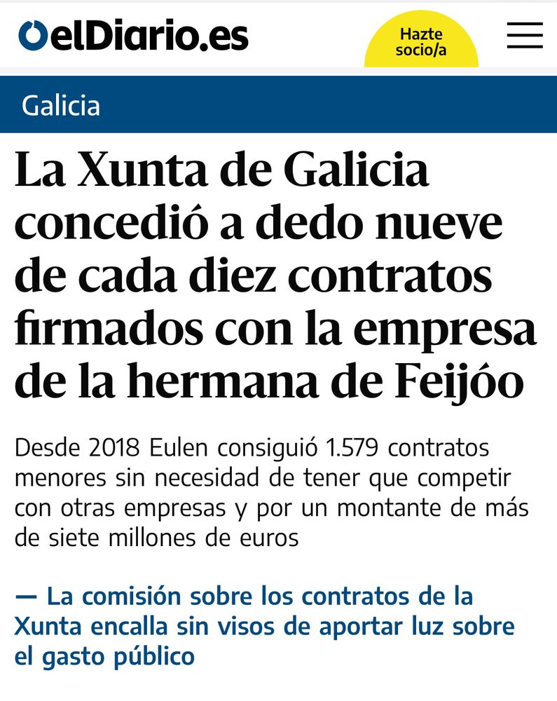 Hermana Feijoo, Feijoo, Eulen, Xunta de Galicia, corrupción PP