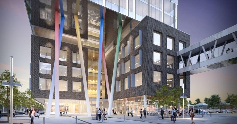 Rendering of new Google building in Kitchener Ontario