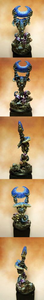 5 pictures in different position of a painted confrontation wolfen miniatures.
Rackham games has a booth at FIJ Cannes in France next week