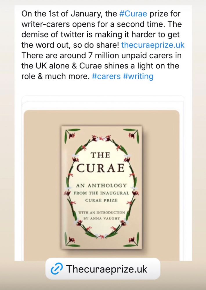 Curae prize - image of 2023 anthology 