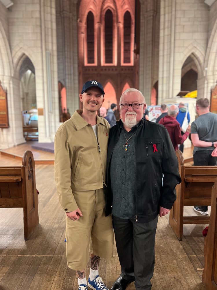 Benjamin and father Michael who was the last guardian on the AIDS memorial quilt project, and who presided over the funerals of hundreds of those lost to HIV/AIDS