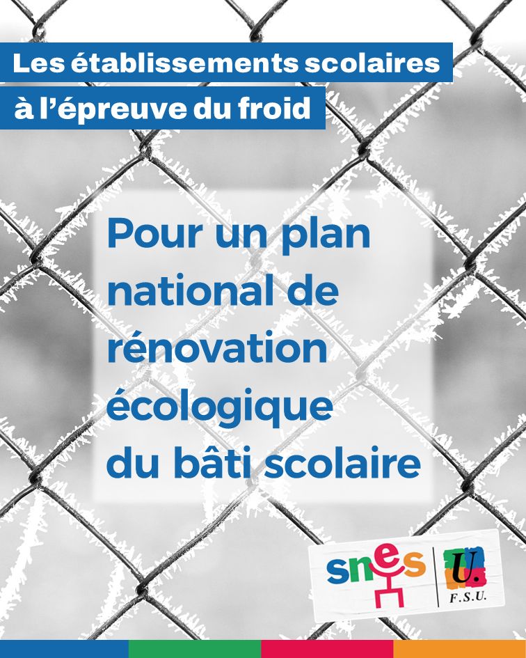 Les établissements scolaires à l'épreuve du froid - Pour un plan national de rénovation écologique du bâti scolaire