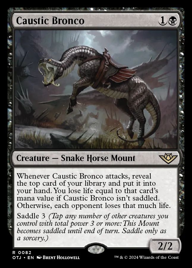 Caustic Bronco from Magic the Gathering. It's a "Snake Horse" which makes it a Snorse. 