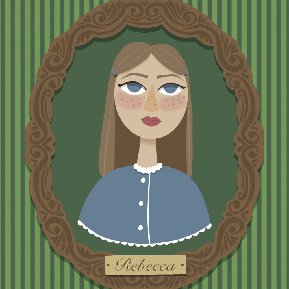 Digitized version of the marker drawing of a young girl. I really like the frame. It’s so pretty. 