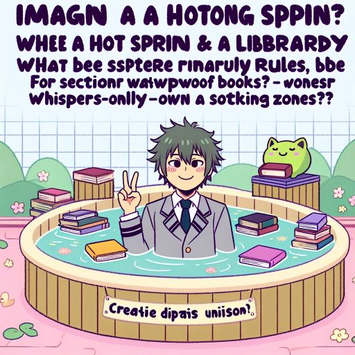 温泉と図書館が合体。どんなルールが貼ってある？
