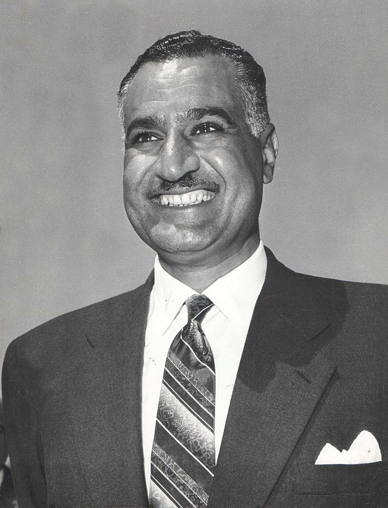 Gamal Abdel Nasser (1918-1970) is considered the father of the modern Egyptian Arab republic. The group he was a part of that lead the 1952 Egyptian revolution was known as the “Free Officers Movement,” hence the pun.