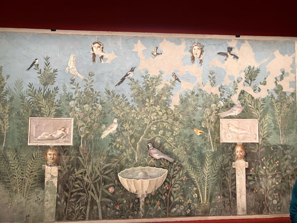 Fresco of a garden scene, house of the golden bracelet, 1st CE