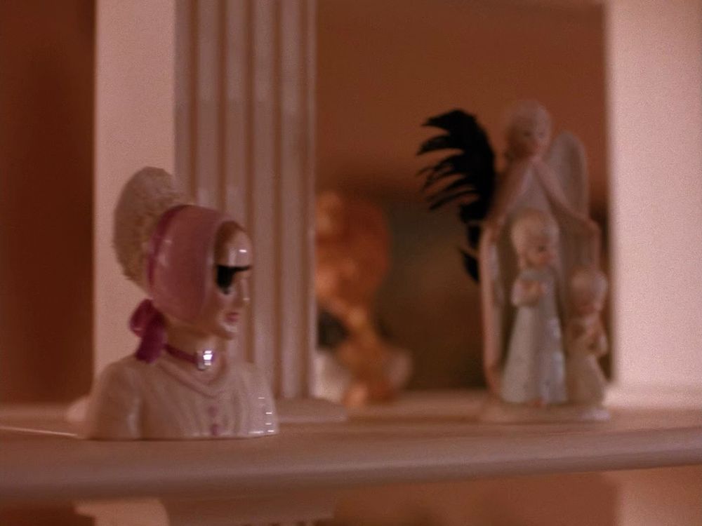 Ornaments on a shelf in Nadine and Big Ed’s house. Twin Peaks S01E04 - Rest in Pain.