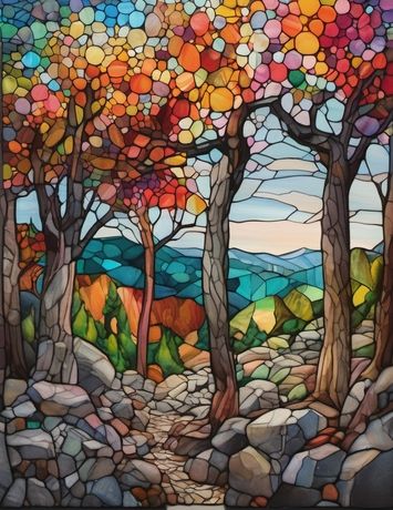 jagged landscape
#jagged #blueskyartshow #stainedglass