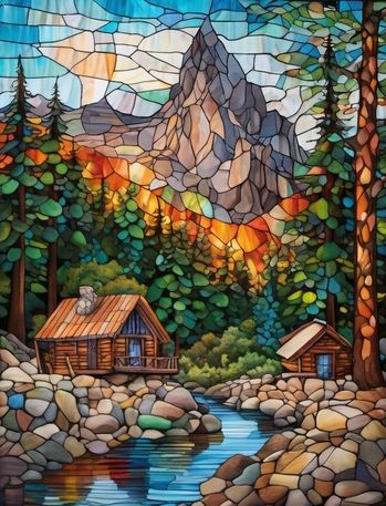 jagged landscape
#jagged #blueskyartshow #stainedglass
