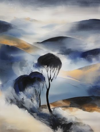 blue and black
#landscape #hills #trees #aiart