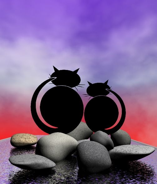 einen schönen Tag für Euch
#cats #povray